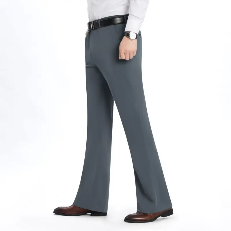 2023 Мужские костюмные брюки с высокой талией, высокое качество, весна-осень, прямое деловое платье, вечерние брюки, Классические брюки большого размера A40