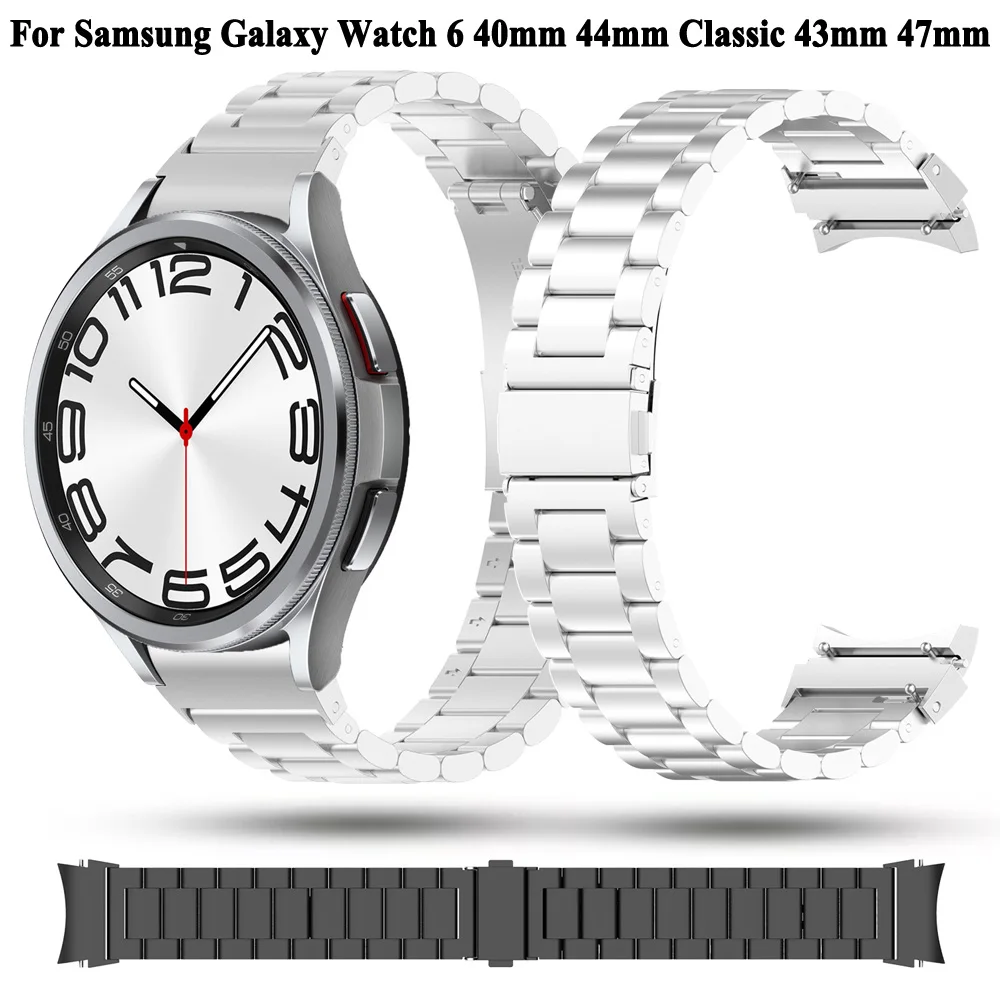 Ссылка Браслет Ремешок Для Samsung Galaxy Watch 6 Classic 47 мм 43 мм Без Зазоров Ремешок Для Galaxy Watch 4 5 Pro 45 мм/44 мм 40 мм Ремешок Для часов