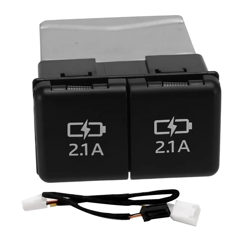 Автомобильное быстрое зарядное устройство, черный ABS, двойной USB, автомобильные аксессуары для Toyota Corolla 2020-2022