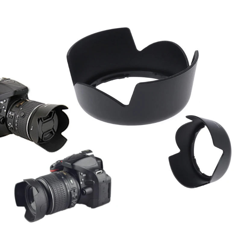 Бленда объектива камеры с байонетным креплением HB-69 для nikon D3200 D3300 D5200 D5300 DX18-55mm