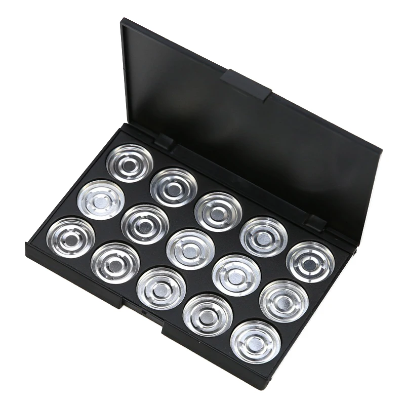 Профессиональная Пустая коробка-держатель магнитной палитры для теней, пудры, румян, футляр для макияжа