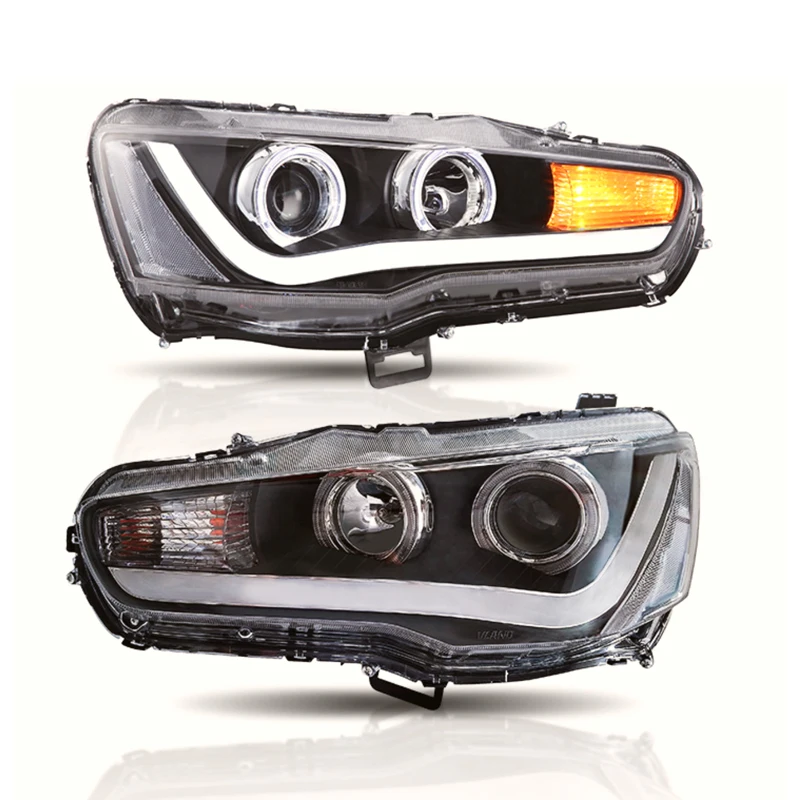 Заводские автомобильные фары Светодиодный головной фонарь со скрытой ксеноновой лампой для Lancer 2008-2019
