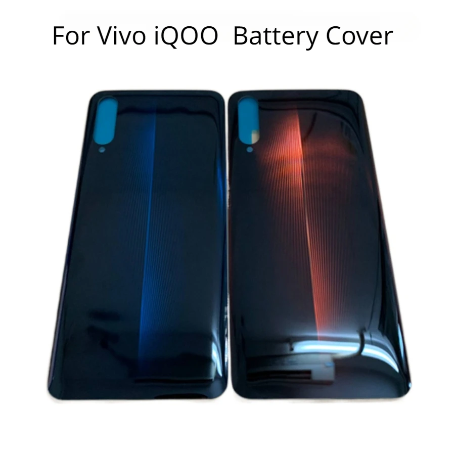 Для Vivo iQOO Задняя Крышка Стеклянная Крышка Задней Двери Для vivo IQOO Крышка Батарейного отсека IQ00 задняя крышка
