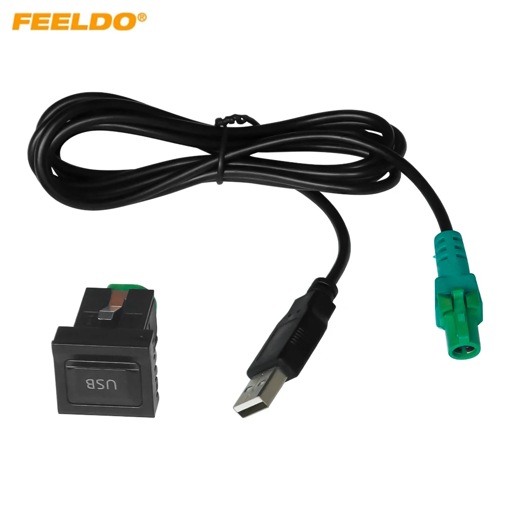 Автомобильный Аудио CD-чейнджер FEELDO 2.0 USB-кабель с переключателем-адаптером для Volkswagen Skoda Audi RCD510 RCD310 RNS315