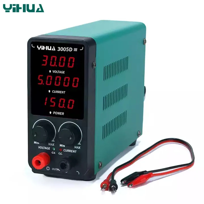 YIHUA 3005D-III Импульсный источник питания постоянного тока с переменным напряжением 30 В 5А, цифровой источник питания постоянного тока с одним выходом.
