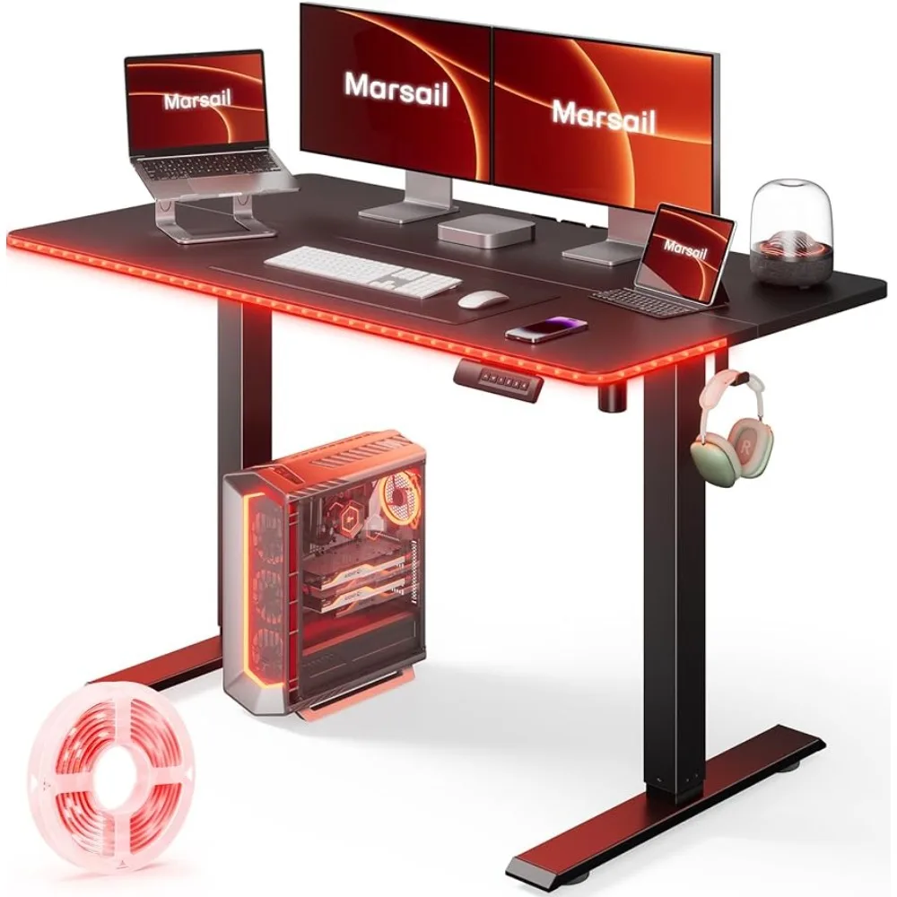 Игровой компьютерный стол для монитора 48 * 24 дюймов, письменный стол для домашнего офиса, Компьютерный стол с 3 настройками памяти, Кабинетные столы