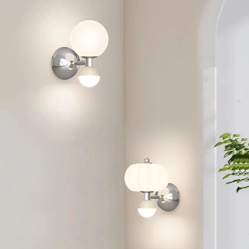 Креативные настенные светильники для спальни, двойная лампа в виде тыквы, Настенные светильники для гостиной, освещение прихожей, лестницы AC 220V