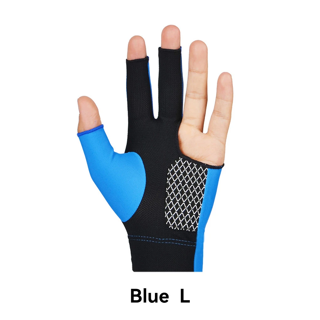 Спортивные лайкровые перчатки для бильярда BOODUN с 3 пальцами, дышащие, мягкие, противоскользящие, спортивные лайкровые перчатки