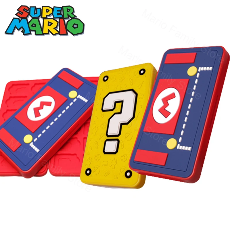 Коробка для хранения игровых карточек Super Mario Bros Switch Аниме Магнитный силиконовый держатель для карточек Nintendo Switch NS Oled Lite Card Shell