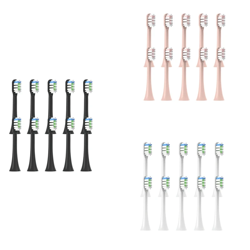 10 шт. Сменных щеточных головок в вакуумной упаковке для электрической зубной щетки SOOCAS X3 X3pro X3U X5 V1 D3