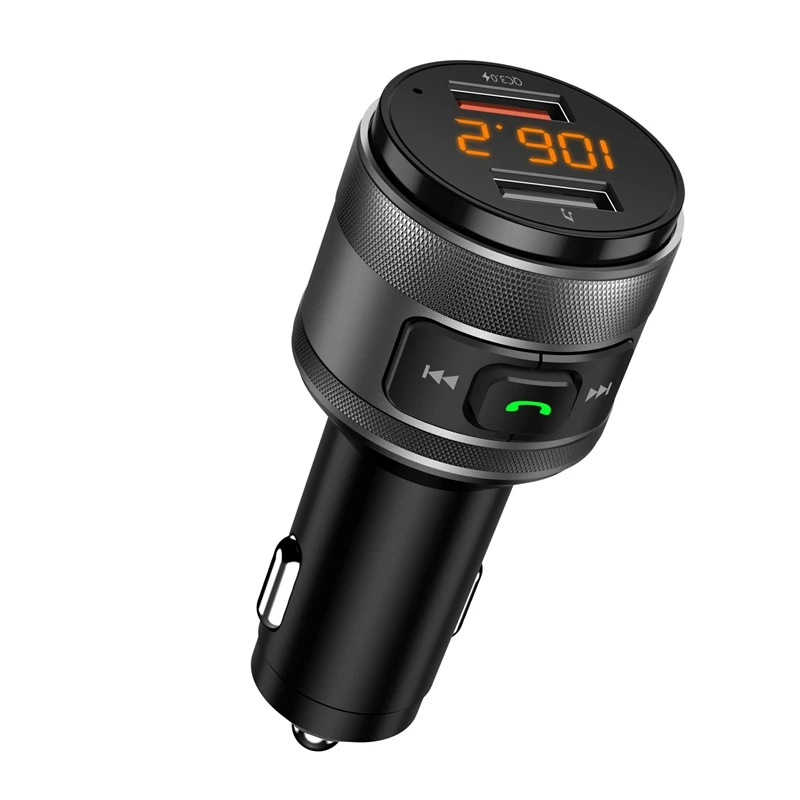 Автомобильное зарядное устройство Fm-передатчик Bluetooth Mp3-плеер Громкая связь, музыка QC3.0 Быстрое USB-зарядное устройство C57