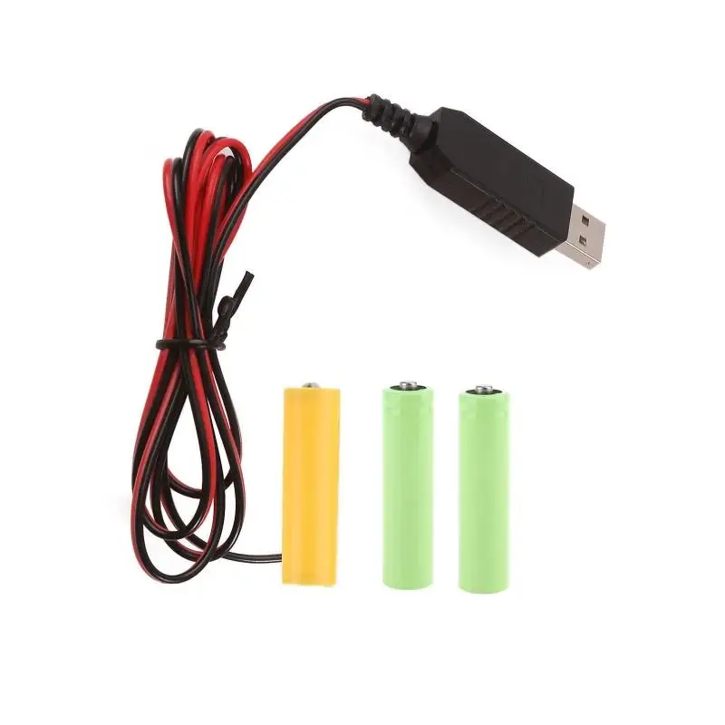 Виртуальные нейтрализаторы USB-преобразователя питания Заменяют 3шт батареек 1,5 В AA LR6 для игрушечного пульта дистанционного управления рождественскими гирляндами