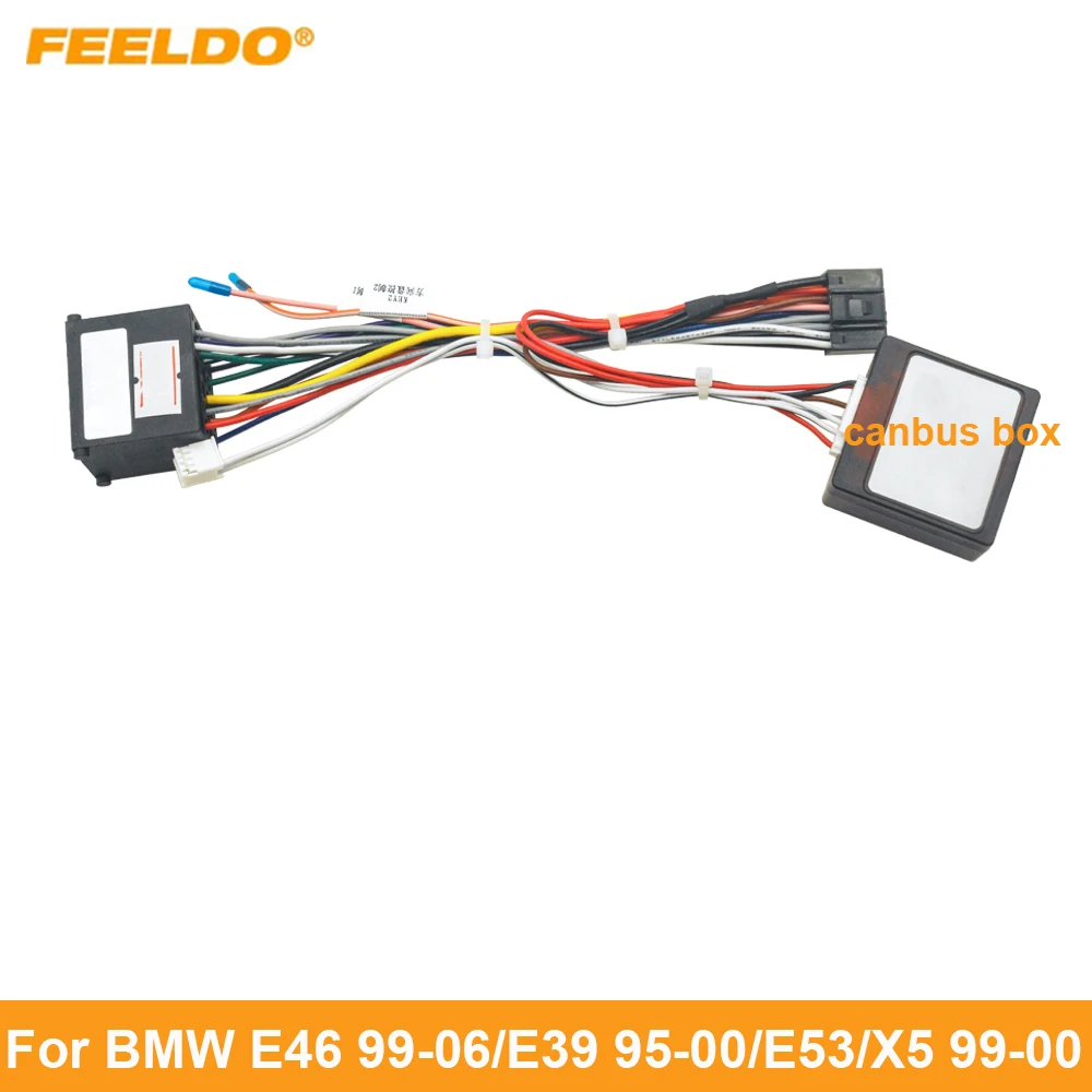 FEELDO Car Audio 16pin Жгут Проводов Кабель для BMW E46 (99-06) E39 (95-00) E53 X5 (99-00) Стерео Монтажный Провод Адаптер