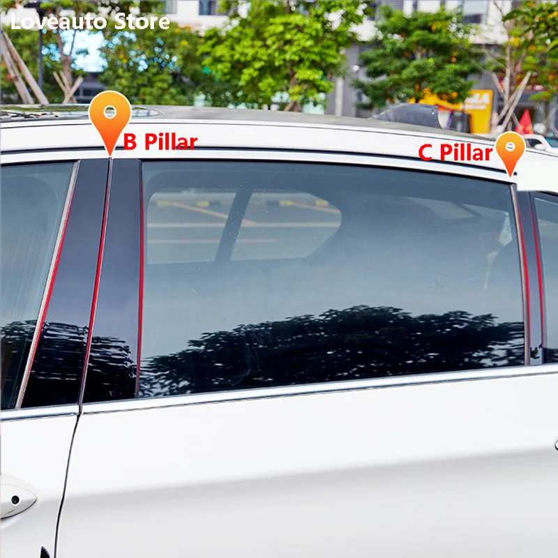 для Mitsubishi ASX RVR 2020 2021 Центральная Колонна Автомобильного Окна B C Отделка Крышки Стойки Отделка Внешней Рамы 2013-2019