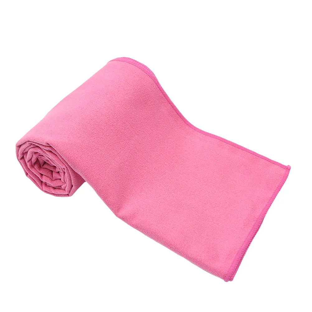 Быстросохнущее полотенце, впитывающее пот, компактное спортивное полотенце из микрофибры для кемпинга, плавания, йоги (розово-красное)