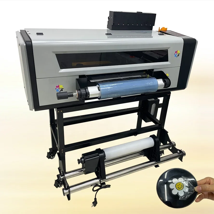 цифровой a2 2 в 1 УФ dtf рулонный принтер для наклеек 2022 новая технология печати 42 см уф dtf золотой принтер для наклеек с ламинатором