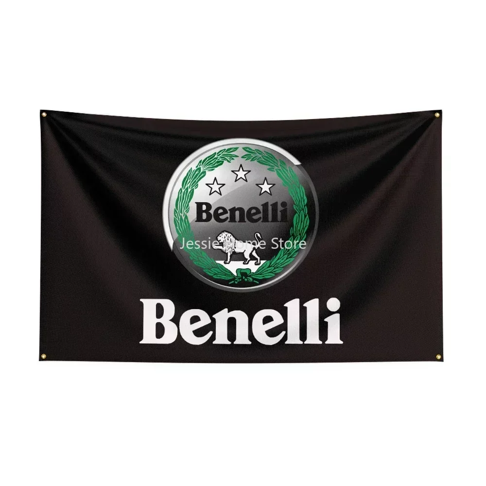 Баннер Мотоцикла С Принтом из Полиэстера Benellis Flag размером 3X5 Футов Для Декора 1