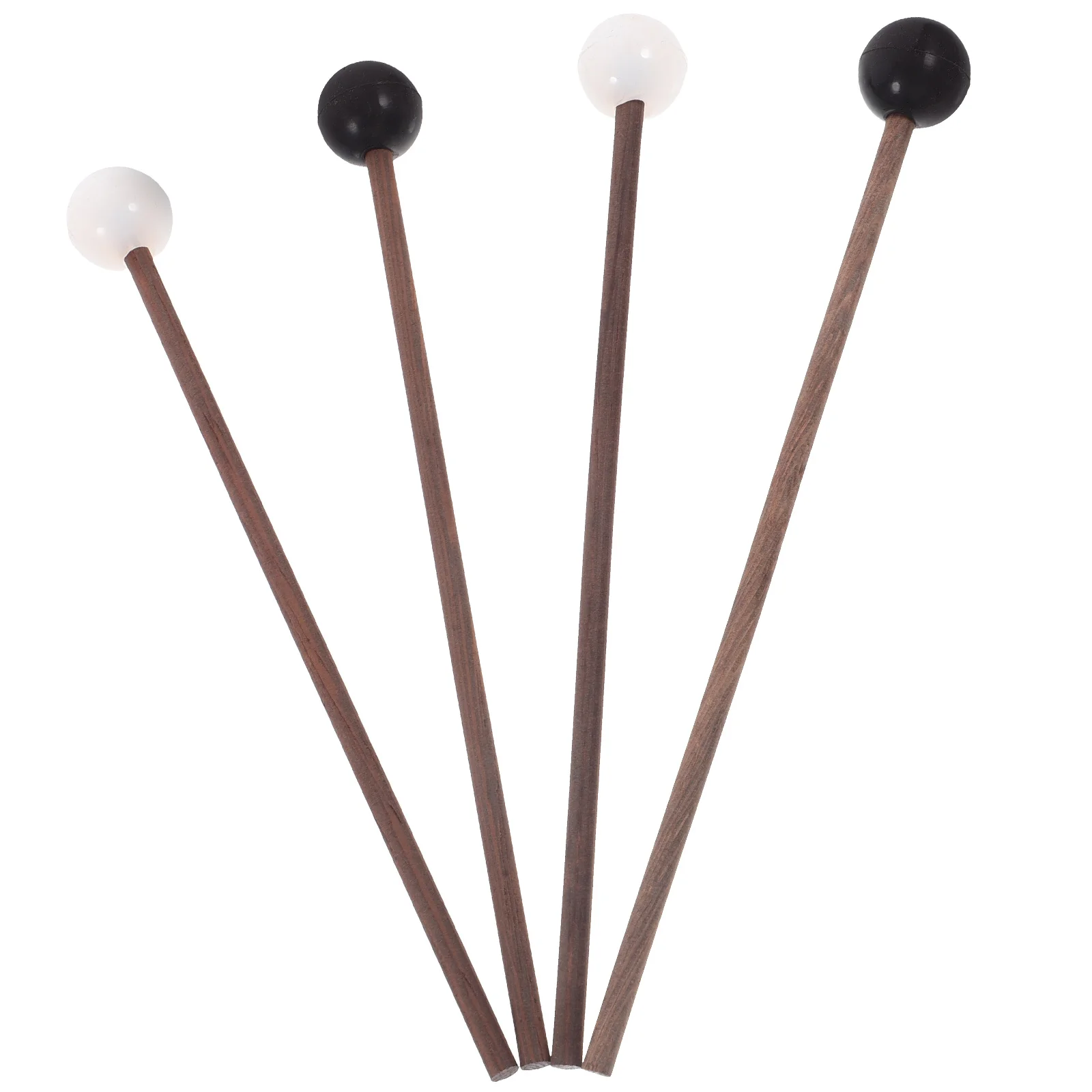 2 Пары ударных инструментов Барабанные палочки с резиновой головкой Барабанные палочки со стальным язычком Барабанный молоток