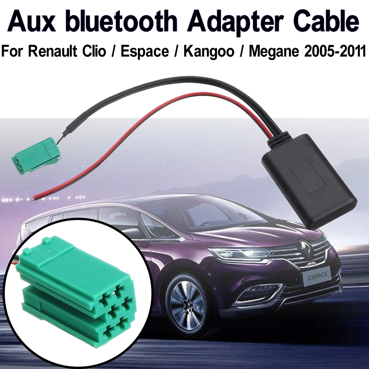 Радио Стерео Кабель AUX-IN 12v + Автомобильный модуль Bluetooth, адаптер AUX Беспроводной для Renault Clio Kangoo Megane Scenic 2005-2011