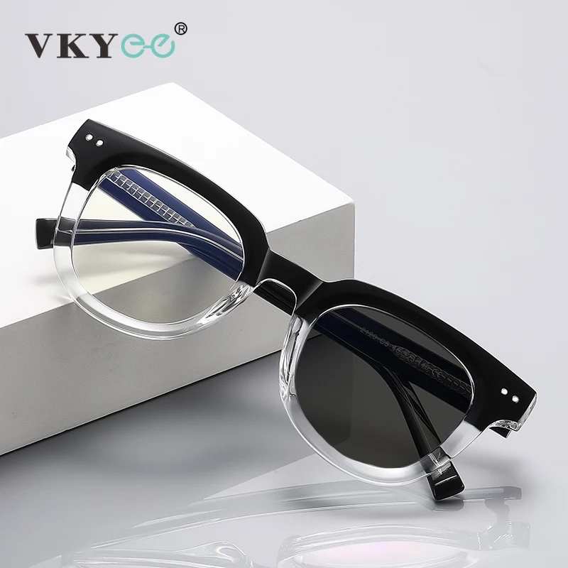 Модные очки в маленькой оправе VKYEE, Женские очки в простом стиле с защитой от синего света, Настраиваемые Фотохромные очки по рецепту
