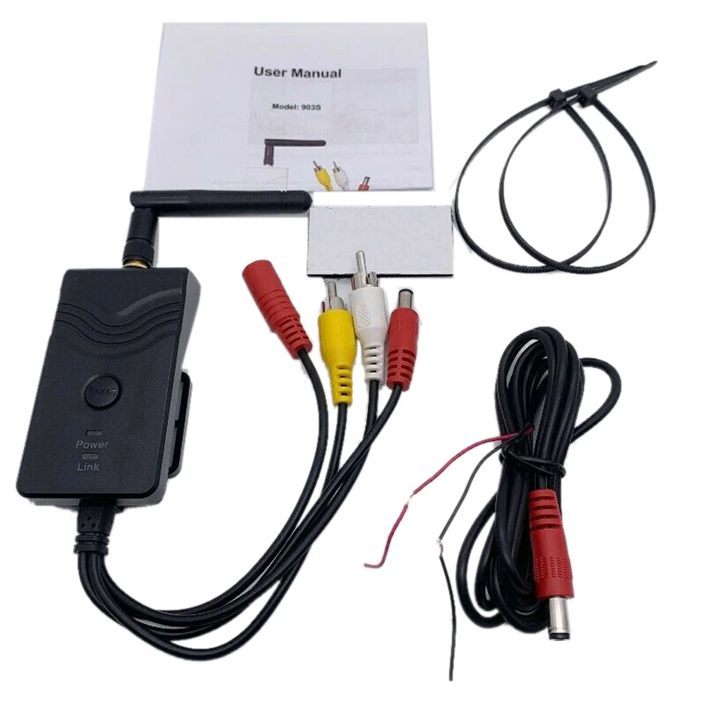 Ретранслятор сигнала WiFi-Передатчика для Беспроводной Камеры заднего Вида Автомобиля для iPhone IOS и Android 903S HD PK 903W, Черный