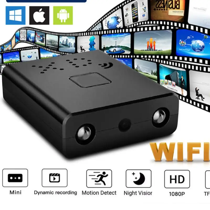 Мини-Камера Wifi Видеокамера DVR Full HD 1080P Видеомагнитофон IWFCAM Обнаружение Движения Ночное Видение Безопасность Умный Дом IRWeb Cam
